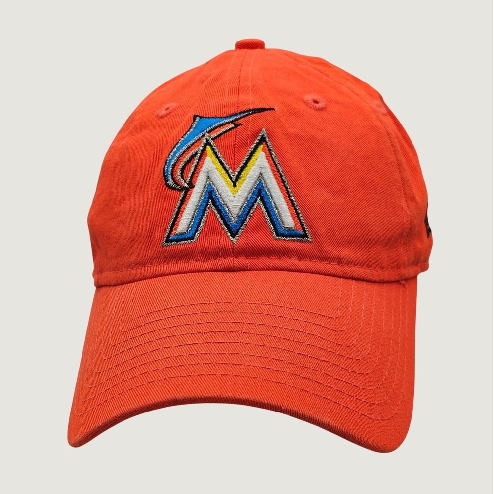 New Era 9FORTY Miami Marlins Hat‎ Womens Orange Adjustable MLB Baseball Dad Cap